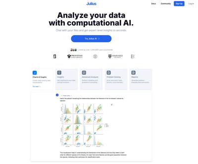 Julius AI - julius.ai - AI Tools For Data Analysis