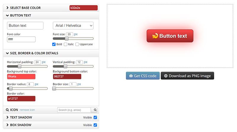 Call-to-Action Button Generator - Design Buttons & Download as CSS PNG
