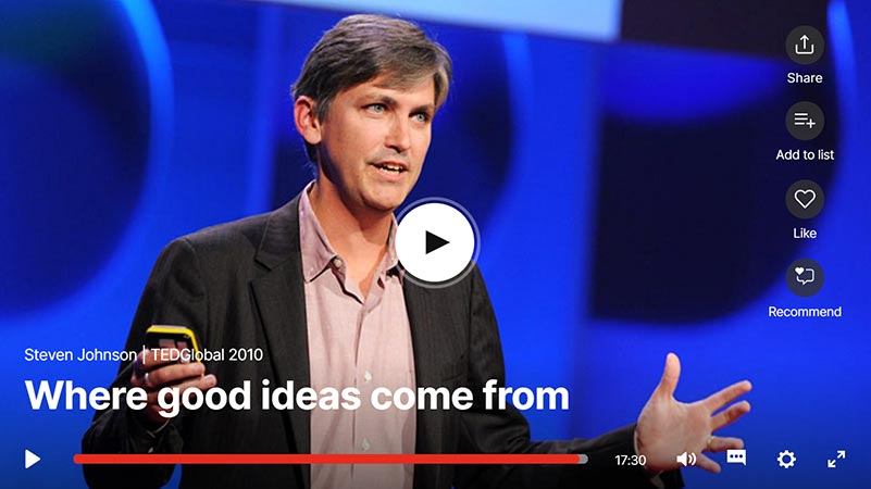 Discover Where Good Ideas Come From