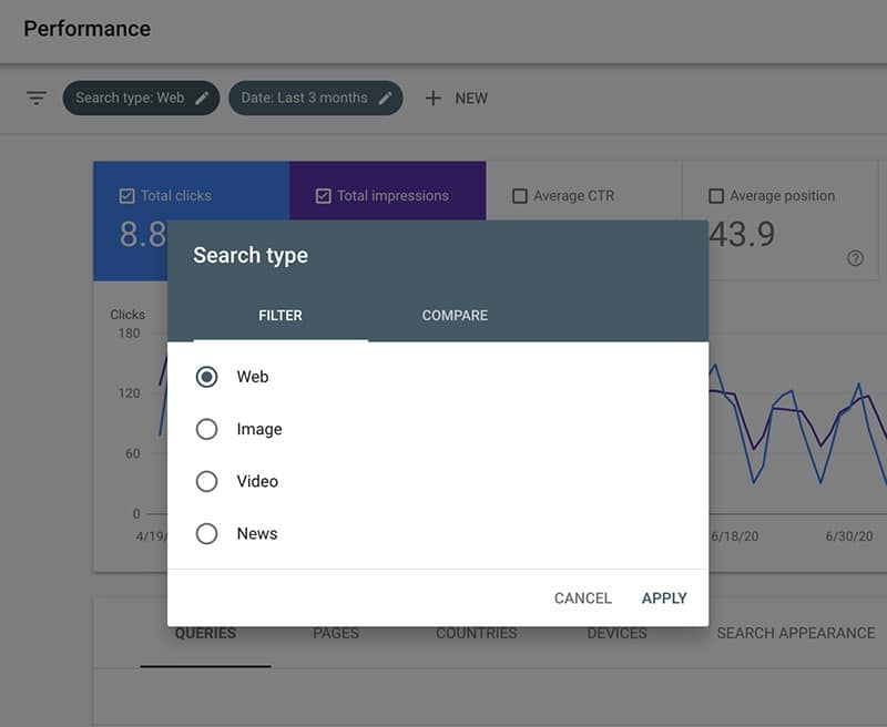 News Filter Added To Google Search Console Performance Report