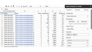 Récupérez des données et créez des sauvegardes automatiques de Google Search Console dans Google Sheets