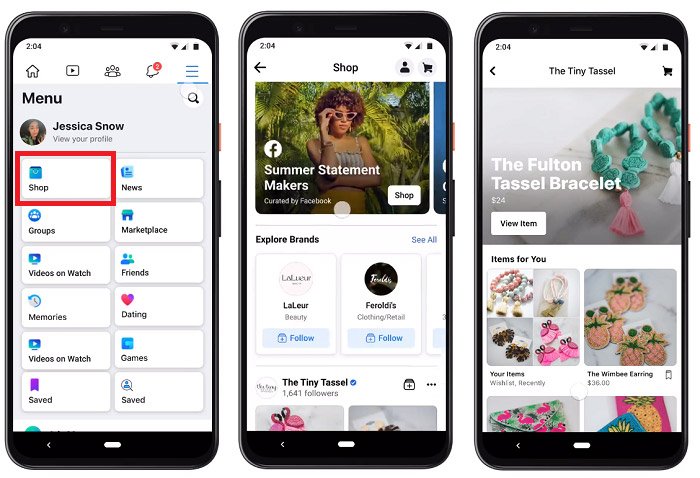 Facebook Adds Facebook Shop Tab, Expands Facebook and Instagram Shops to All US Businesses