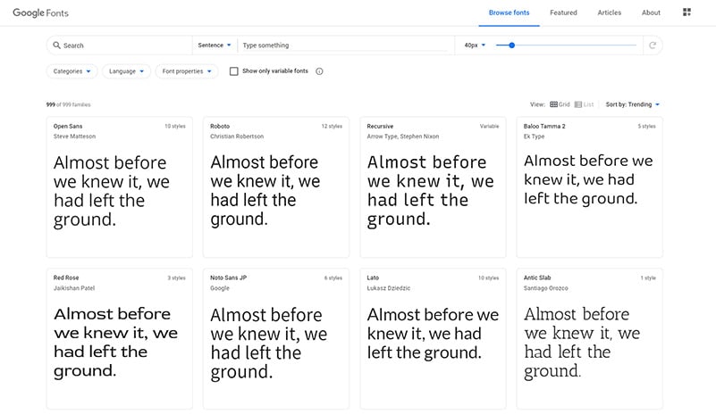 Google Fonts