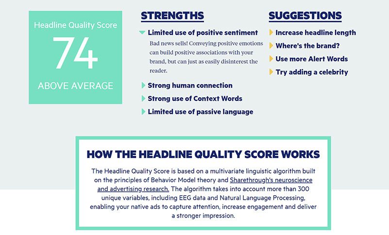 Improve Your Headlines & Email Subject Using Headline Analyzer