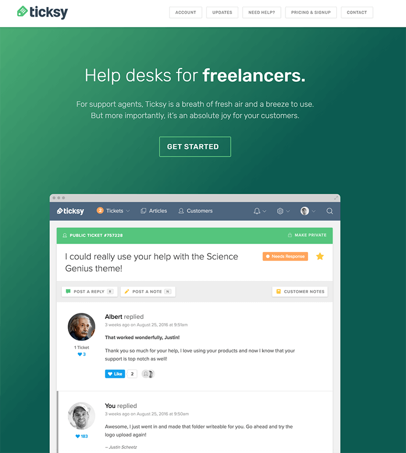 Ticksy - Customer Service Support System