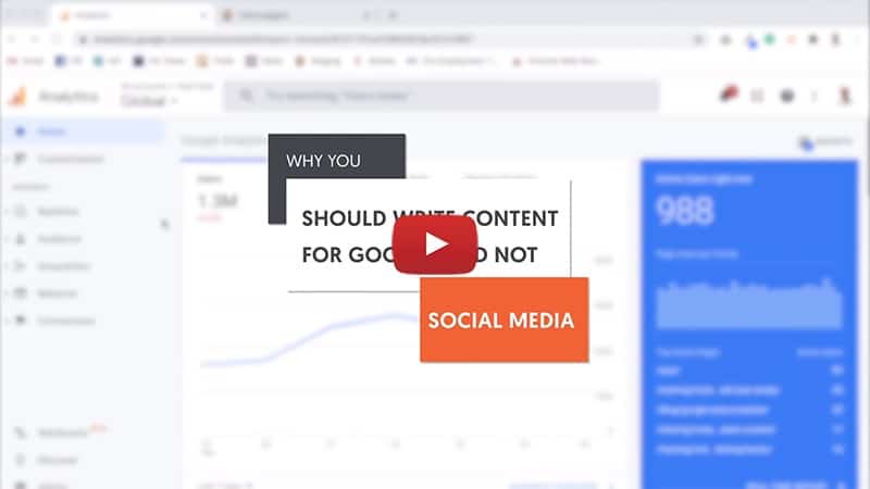 Why You Should Write Content For Google and Not Social Media