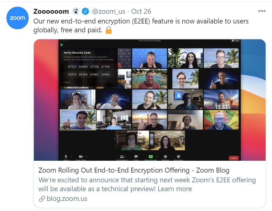 Zoom’s end-to-end encryption has finally arrived