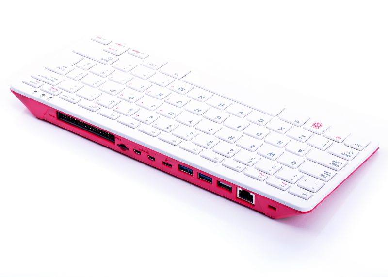 Raspberry-PC-Desktop in einer Tastatur