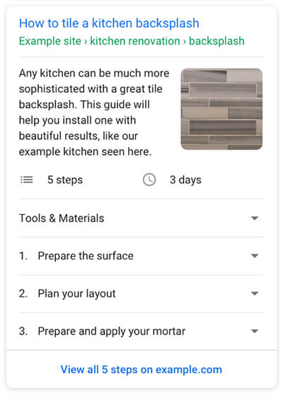 Adding Google’s “How-To” structured data to your content