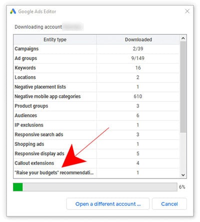 New Google Ads editor downloads raise your budget recommendation