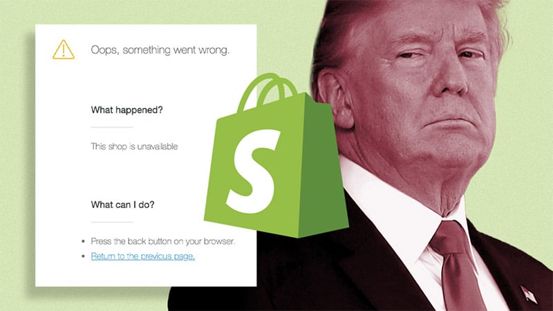 Shopify навсегда запретил официальные интернет-магазины Трампа