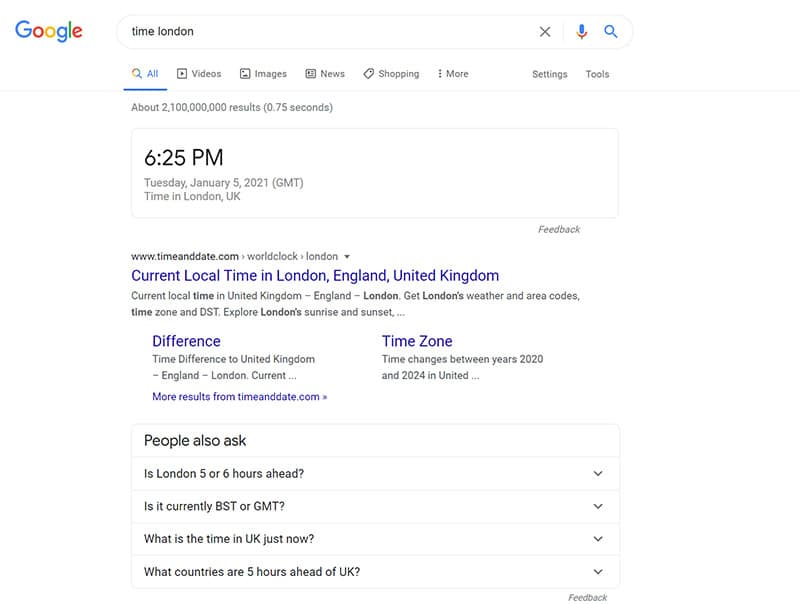 Zero Click Searches