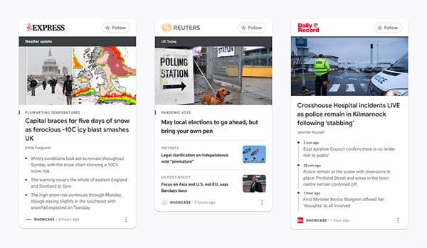 Google News Showcase is launching in the U.K.