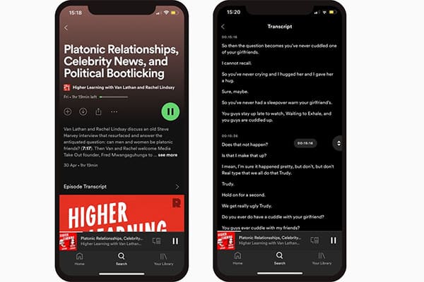 Spotify will auto-transcribe podcasts over the coming weeks