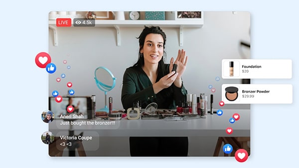 Facebook launches live-stream shopping events, the next stage in its evolving ecommerce push