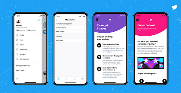 Twitter ouvre des applications pour tester les Ticketed Spaces et les Super Follows
