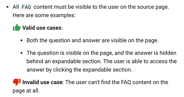 Google Clarifies FAQ markup should be visible on the page even expandable sections
