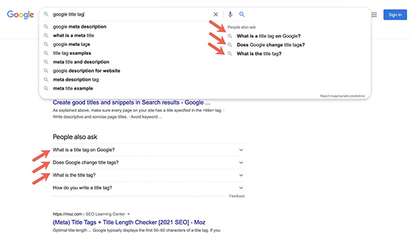 Google continues test of People Also Ask & People Also search for in autocomplete