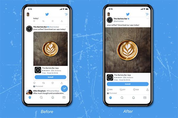 Twitter testet eine neue Timeline mit randlosen Bildern und Videos