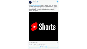 YouTube Expands its $100 Million Shorts Fund to 30 More Countries