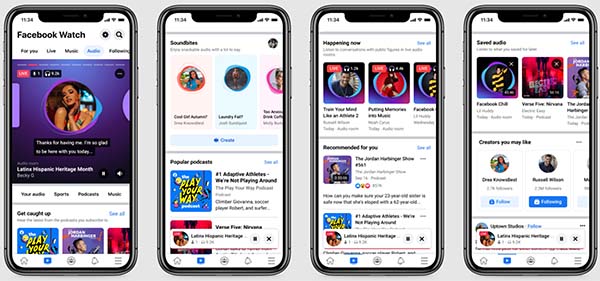 Facebook announces ‘Audio’ hub for US, allowing users to enjoy all its audio offerings in one tab