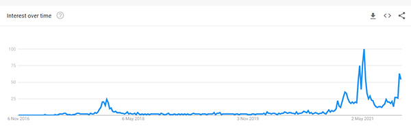 Crypto Wallets Google Trend Graph