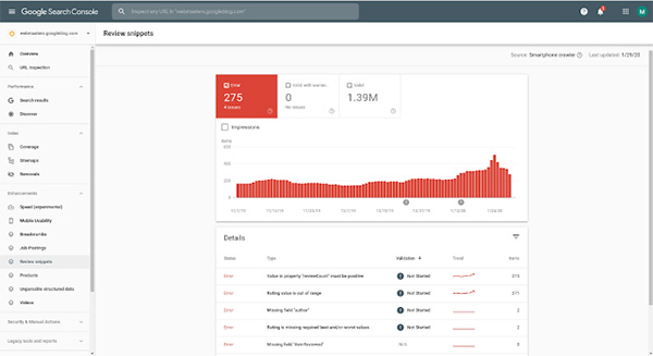 Google Search Console Review Snippets Report May Show Fewer Objects