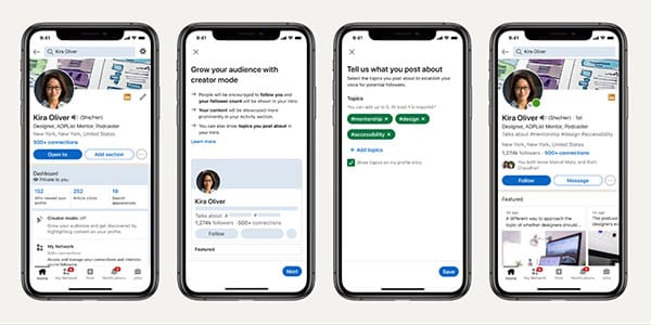 LinkedIn Adds Live Video & Newsletters to Creator Mode