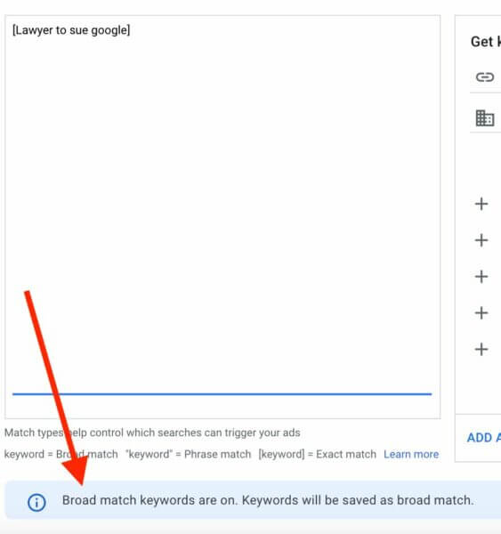Google Ads error tells advertisers exact match keywords are saving as broad match