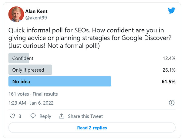 Poll SEOs Not Confident in Giving Advice Around Google Discover
