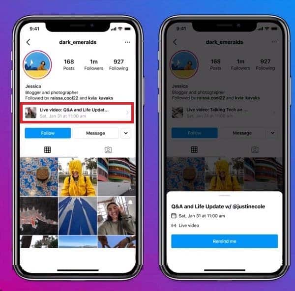 Instagram Adds Scheduled Live Display on User Profiles to Improve Discovery of Upcoming Streams