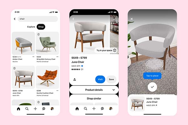 Pinterest introduces AR Try on for Home Decor for the ultimate online home shopping experience