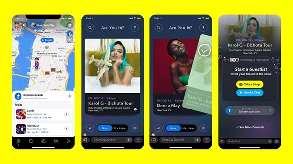 Snapchat partners with Ticketmaster to match users with live events near them