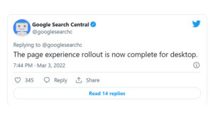 Google Page Experience Update for Desktop Done Rolling Out