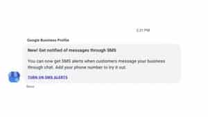 SMS メッセージングのサポートが Google ビジネス プロフィールに戻りますか?