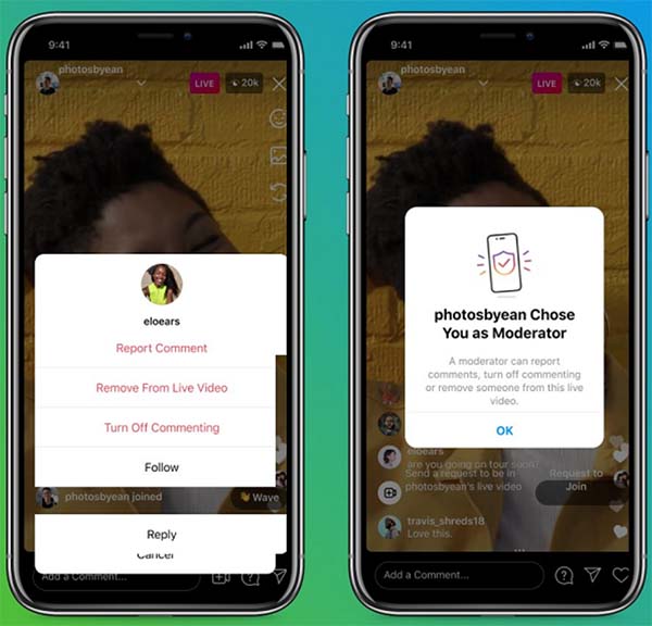 Instagram adds moderation for livestreams
