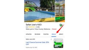 Google Local Business Listing Deals Tab