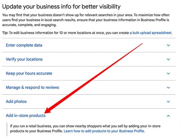 Google Help Doc Adds In-Store Products Helps with Local Visibility