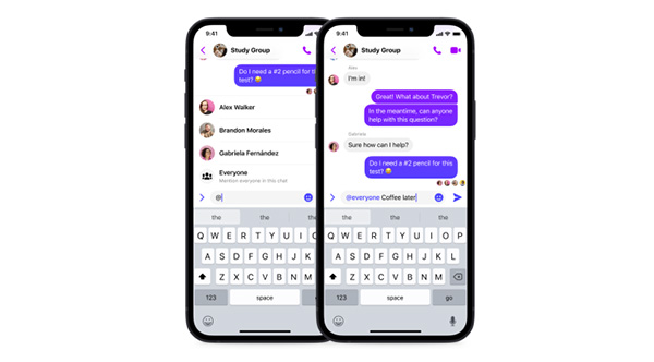 Messenger adds new shortcuts, including a Slack-like @everyone feature