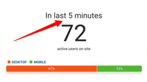Google Universal Analytics real time metrics now titled “in the last 5 minutes”