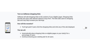 New Google AdSense Shopping Links