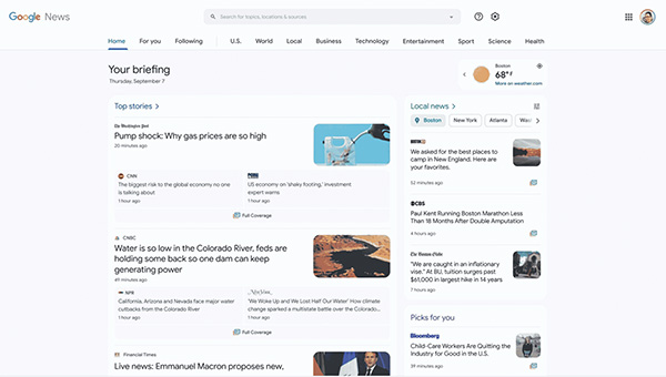 Revamped Google News design goes live with top stories, local news and personalized articles