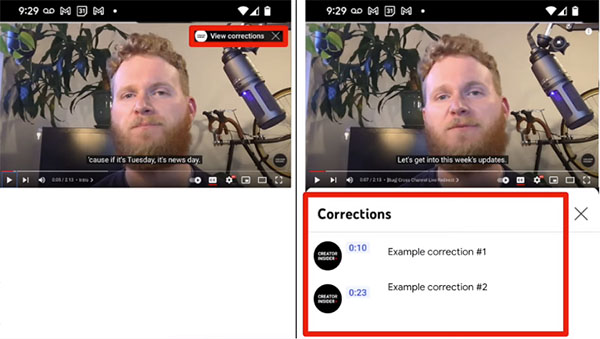 YouTube Adds New ‘Corrections’ Feature to Add Relevant Update Notes to Your Clips