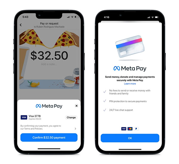 Facebook Pay is now Meta Pay