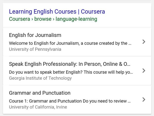 PSA: Google Course Rich Results Require At Least Three Courses