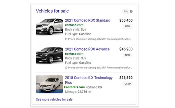 Microsoft Advertising führt Automobilanzeigen, neue Anzeigenformate, mehr Gebotsoptionen und mehr ein