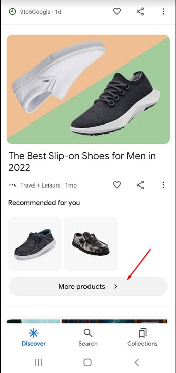 Google Discover Changes "More Recommendations" Label To "More Products" Signaling Deeper Push Into Shopping And E-commerce