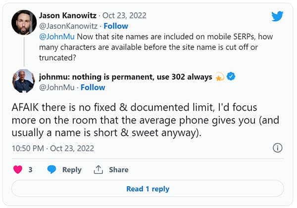 Google Search Has No Documented Limit For Length Of Site Name