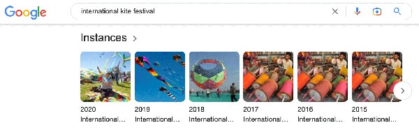 Google Search Instances: For Recurring Events & Festivals