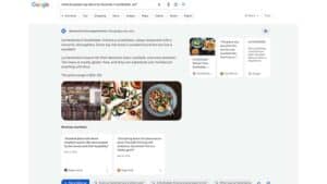 L'expérience générative de recherche Google fournit des avis et des photos à partir de profils d'entreprise